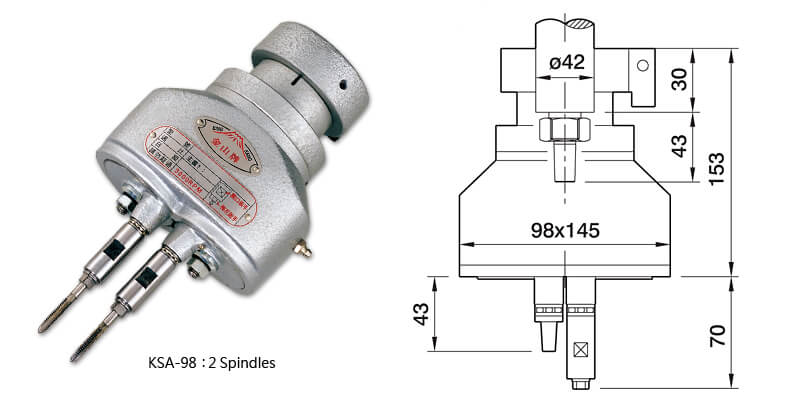 Bán Đầu Taro 2 Trục - Đầu ta rô 2 mũi di chuyển KSA-98