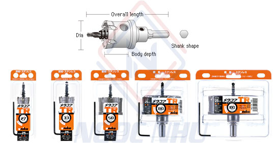 Mũi khoét lỗ hợp kim MCTR cắt sâu 25mm hiệu Unika xuất xứ nhật bản