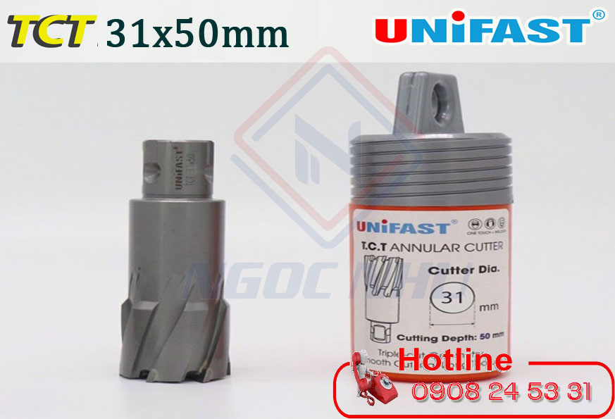 Đại lý cung cấp mũi khoan từ giá rẻ hiệu unifast TCT 31x50mm tại việt nam